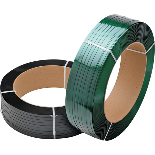 Feuillard vert, Polyester, 3/4" la x 3000' lo, Vert, Calibre Machine St. Lawrence Industrial & Safety Supply