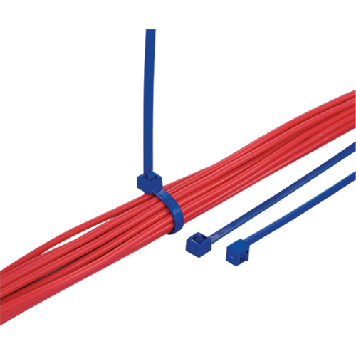 Metal Detectable Cable Ties, 7-9/10" L, 50 lbs. Tensile Strength St. Lawrence Industrial & Safety Supply