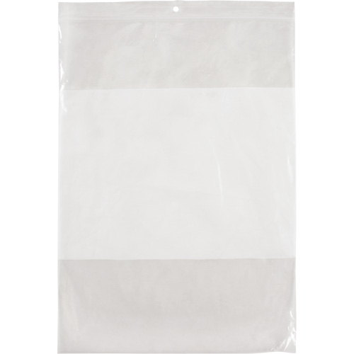 White Block Poly Bags, Reclosable, 12" x 9", 2 mils St. Lawrence Industrial & Safety Supply