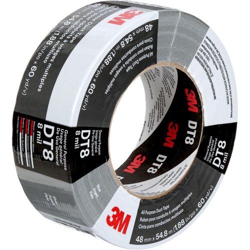 Ruban adh&eacute;sif tout usage DT8, 8 mils, Argent, 48 mm (2") x 55 m (180') St. Lawrence Industrial & Safety Supply