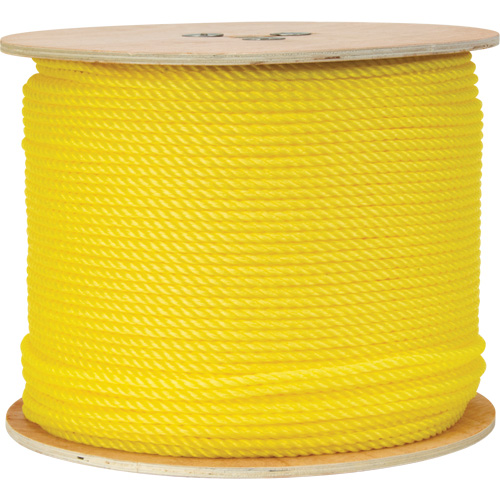 Corde jaune tress&eacute;e 1/4", Polypropyl&egrave;ne, 1300' St. Lawrence Industrial & Safety Supply