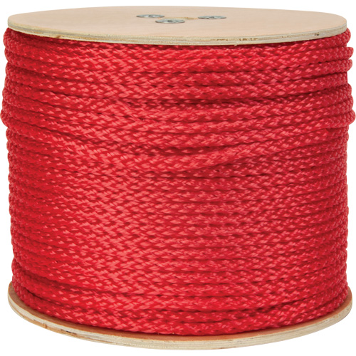 Corde rouge tress&eacute;e, Polypropyl&egrave;ne, 500' St. Lawrence Industrial & Safety Supply