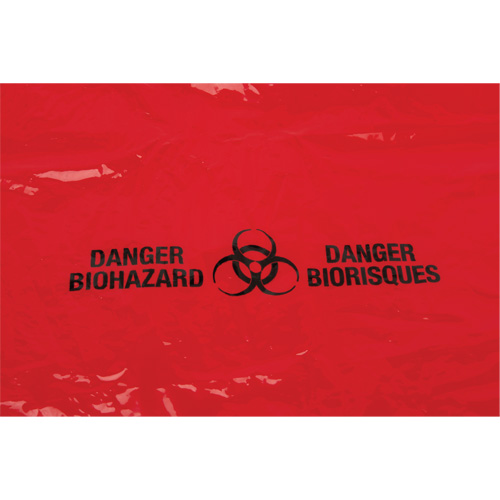 Sacs &agrave; d&eacute;chets, Biorisque, 38" lo x 30" la, 2 mils St. Lawrence Industrial & Safety Supply