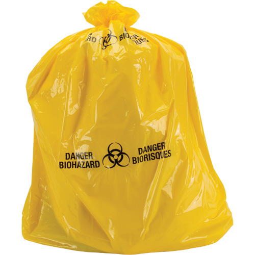 Sacs &agrave; d&eacute;chets, Biorisque, 38" lo x 30" la, 2 mils St. Lawrence Industrial & Safety Supply