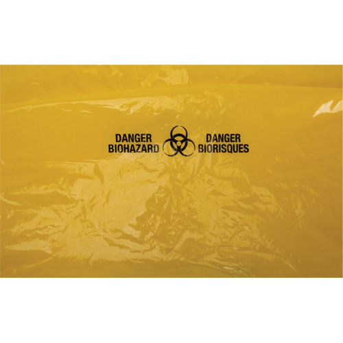 Sacs &agrave; d&eacute;chets, Biorisque, 38" lo x 30" la, 2 mils St. Lawrence Industrial & Safety Supply