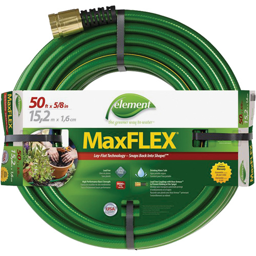 Boyau d'arrosage Element MaxFlex, Copolym&egrave;re, 5/8" dia x 50' St. Lawrence Industrial & Safety Supply
