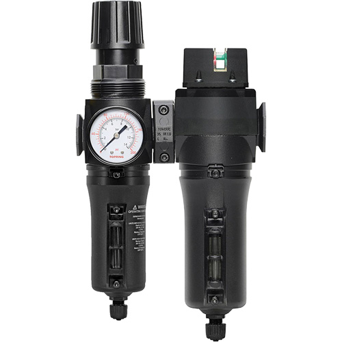 Filtre/r&eacute;gulateur + filtre coalescent drain manuel avec bol en m&eacute;tal Modulair 300, 1/4" NPT, 250 PSI, Capacit&eacute; de 5,1 oz liq. St. Lawrence Industrial & Safety Supply