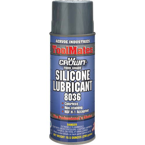 Lubrifiant &agrave; la silicone de cat&eacute;gorie alimentaire, Canette a&eacute;rosol St. Lawrence Industrial & Safety Supply