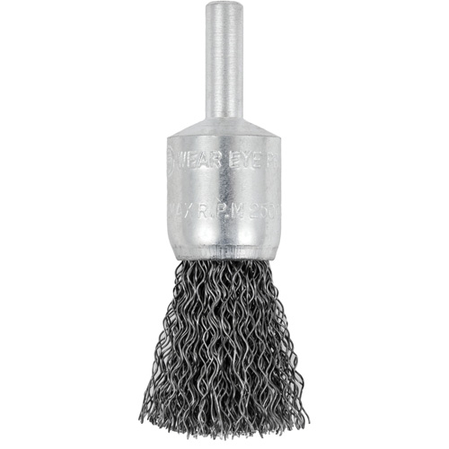 Brosse &agrave; fils cr&ecirc;p&eacute;s mont&eacute;e sur mandrin E050-12, 1/2", Fils 0,012", Tige 1/4" St. Lawrence Industrial & Safety Supply