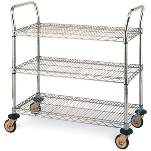 Chariots utilitaires standards, Acier inoxydable, 18" x 39" x 30", Capacit&eacute; 500 lb St. Lawrence Industrial & Safety Supply