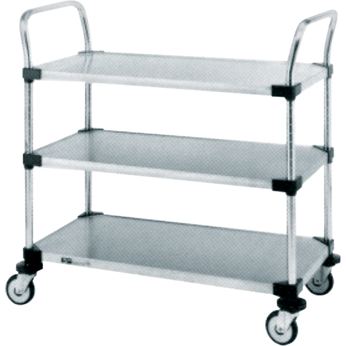 Chariots utilitaires pour service r&eacute;gulier, 3 Tiers, 24" la x 39" h x 24" p, Capacit&eacute; 500 lb St. Lawrence Industrial & Safety Supply