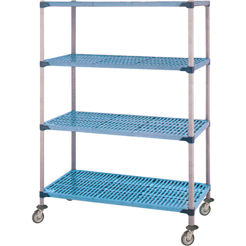 Shelving Unit, 4 Tiers, 36" W x 68" H x 18" D St. Lawrence Industrial & Safety Supply