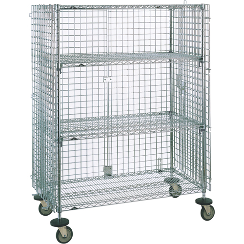 Chariots de s&eacute;curit&eacute;, Chrom&eacute;, 21-1/2" x 68-1/2 x 38-1/2", Capacit&eacute; 500 lb St. Lawrence Industrial & Safety Supply