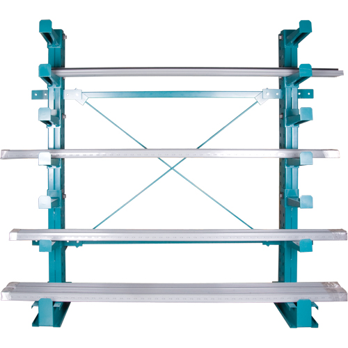 Cantilever Bar-Stock Racking - Regular-Duty, Single Sided, 14" Arm, 36" W x 84" H St. Lawrence Industrial & Safety Supply