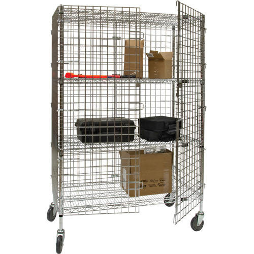 Chariot de s&eacute;curit&eacute;, Chrom&eacute;, 60" x 69" x 24", Capacit&eacute; 500 lb St. Lawrence Industrial & Safety Supply