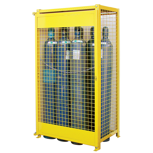 Armoires pour cylindres &agrave; gaz, nbre de bouteilles: 10, 44" , 30" , 74" , Jaune St. Lawrence Industrial & Safety Supply