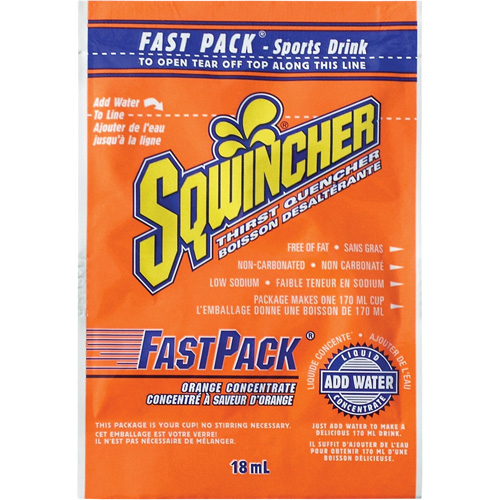 Sqwincher&reg; Boisson de r&eacute;hydratation Fast Pack, Emballage-portion, Orange St. Lawrence Industrial & Safety Supply