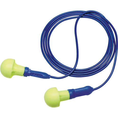 Bouchons d'oreilles d&eacute;tectables E-A-R Push-ins, Avec cordon, Taille unique, Vrac - Sac en poly, NRR dB NRR 28 dB St. Lawrence Industrial & Safety Supply