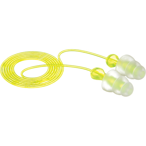 E-A-R Tri-Flange Reusable Earplugs, Corded, Bulk - Polybag, 26 dB NRR, One-Size St. Lawrence Industrial & Safety Supply