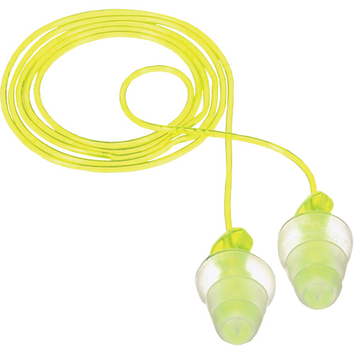 E-A-R Tri-Flange Reusable Earplugs, Corded, Bulk - Polybag, 26 dB NRR, One-Size St. Lawrence Industrial & Safety Supply