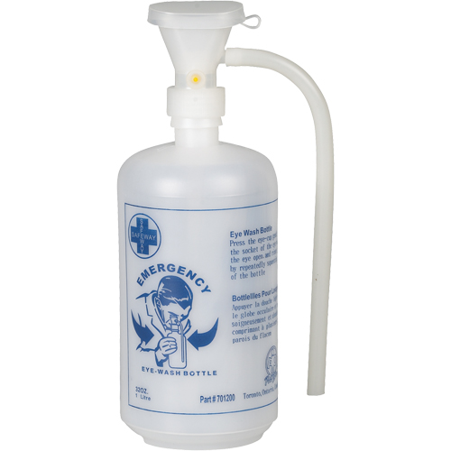 Eyewash Bottle With Eye Cup, Empty Bottle, 32 oz. St. Lawrence Industrial & Safety Supply