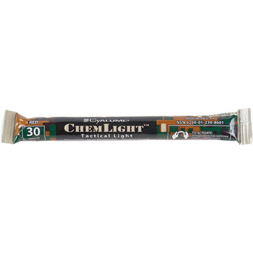 B&acirc;tons de s&eacute;curit&eacute; luminescents Cyalume 6", Rouge, Dur&eacute;e 30 min St. Lawrence Industrial & Safety Supply