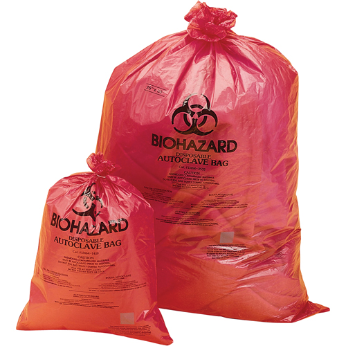 Sacs pour d&eacute;chets dangereux, Biorisque, 23" lo x 19" la, 0,0317 mm, Capacit&eacute; de 34 L (9 gal.) St. Lawrence Industrial & Safety Supply