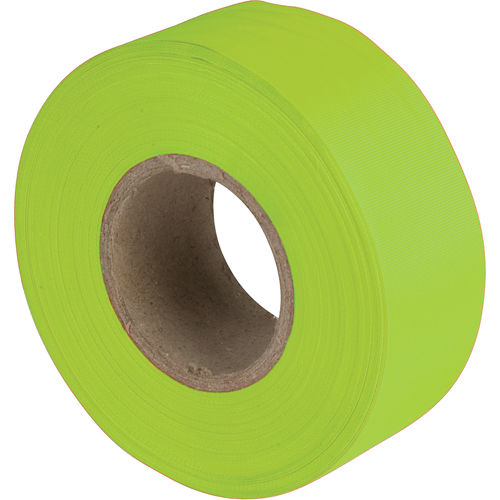 Flagging Tape, 1.1875" W x 150' L, Fluorescent Lime St. Lawrence Industrial & Safety Supply