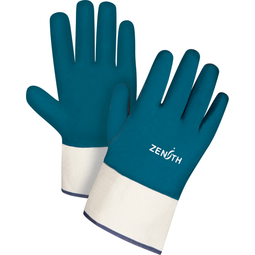 Gants &agrave; poignet de s&eacute;curit&eacute; de poids lourd, 11/2T-Grand, R&ecirc;vetement Nitrile, Enveloppe en Coton St. Lawrence Industrial & Safety Supply