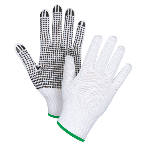Dotted String Knit Gloves, Poly/Cotton, Single Sided, 7 Gauge, Medium St. Lawrence Industrial & Safety Supply