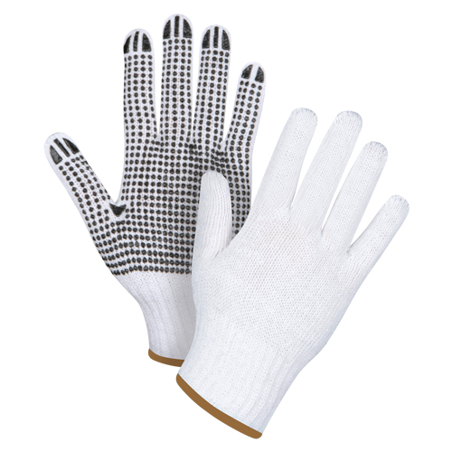 Dotted String Knit Gloves, Poly/Cotton, Single Sided, 7 Gauge, Large St. Lawrence Industrial & Safety Supply