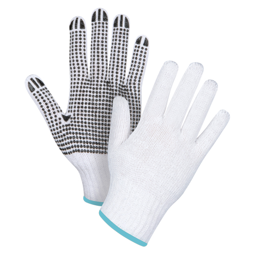 Gants tricot&eacute;s &agrave; pois, Poly/coton, Un c&ocirc;t&eacute;, Calibre 7, T-Grand St. Lawrence Industrial & Safety Supply