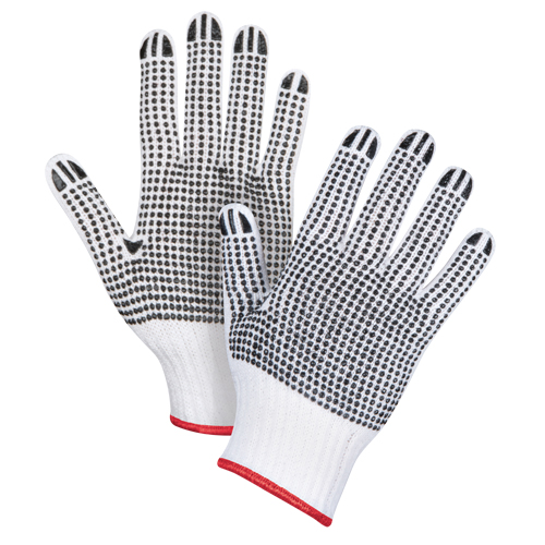 Double-Sided Dotted String Knit Gloves, Poly/Cotton, Double Sided, 7 Gauge, Small St. Lawrence Industrial & Safety Supply