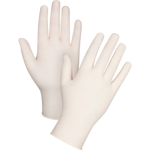 Gants jetables, T-petit, Latex, 5 mils, Poudr&eacute;s, Naturel St. Lawrence Industrial & Safety Supply