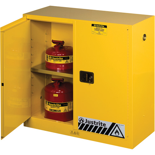 Armoires Sure-Grip EX pour produits inflammables, 30 gal., 2 Porte(s), 43" La x 44" h x 18" p St. Lawrence Industrial & Safety Supply