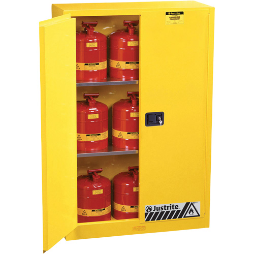 Armoires Sure-Grip EX pour produits inflammables, 45 gal., 2 Porte(s), 43" La x 65" h x 18" p St. Lawrence Industrial & Safety Supply