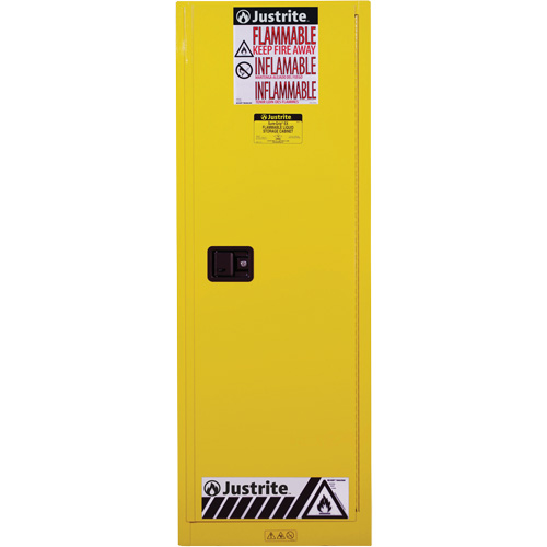 Armoire de s&eacute;curit&eacute; pour produits inflammables EX Slimline Sure-Grip , 22 gal., 1 Porte(s), 23,25" La x 65" h x 18" p St. Lawrence Industrial & Safety Supply