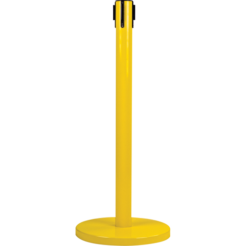 Poteau r&eacute;cepteur pour barri&egrave;res sur pieds pour le contr&ocirc;le des foules, Hauteur de 35", Jaune St. Lawrence Industrial & Safety Supply