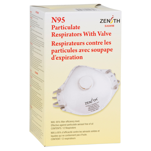 Respirateur contre les particules, N95, Certifi&eacute; NIOSH, Moyen/grand St. Lawrence Industrial & Safety Supply