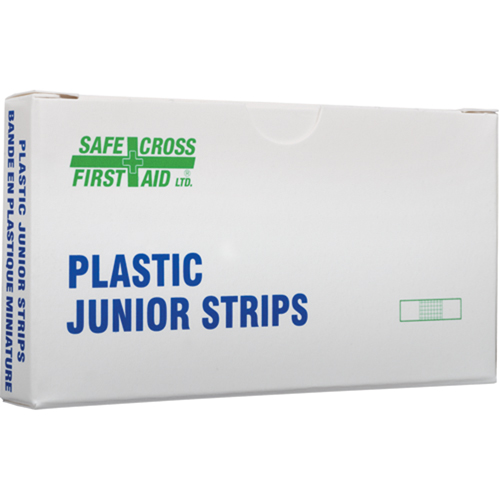 Junior Strips Bandages, Rectangular/Square, 18", Plastic, Sterile St. Lawrence Industrial & Safety Supply