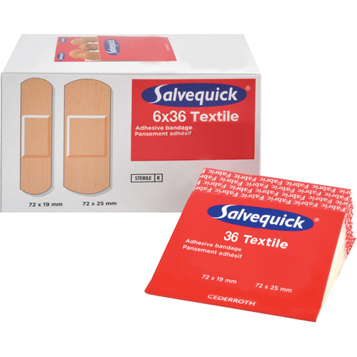 Salvequick&reg; Bandage Dispensing Systems Refills, Rectangular/Square, Fabric, Sterile St. Lawrence Industrial & Safety Supply