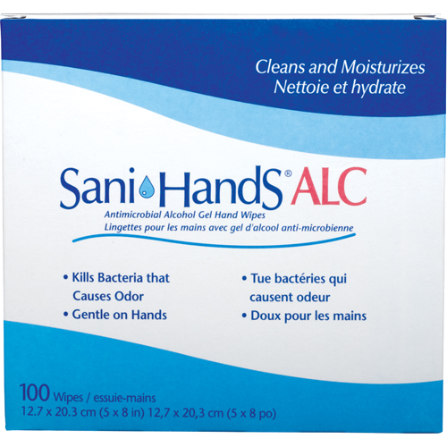 Lingettes antimicrobiennes pour les mains Sani-Hands ALC, Pochette St. Lawrence Industrial & Safety Supply