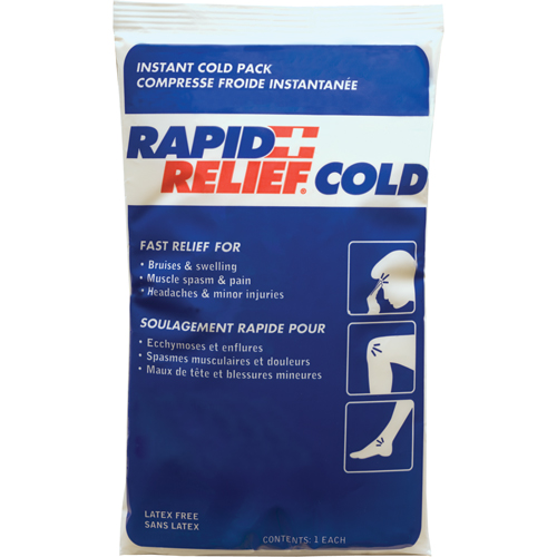 Compresse froide instantan&eacute;e Rapid Relief, Froid, Utilisation unique, 9" x 6" St. Lawrence Industrial & Safety Supply