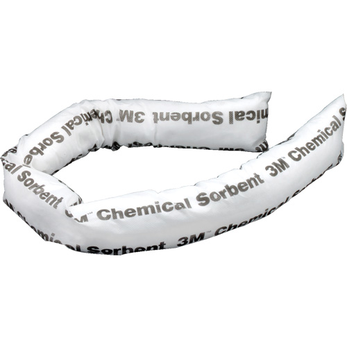 Chemical Sorbent Mini-Boom, Chemical, 4' L x 3" W, 12 gal. Absorbancy, 12 /Pack St. Lawrence Industrial & Safety Supply