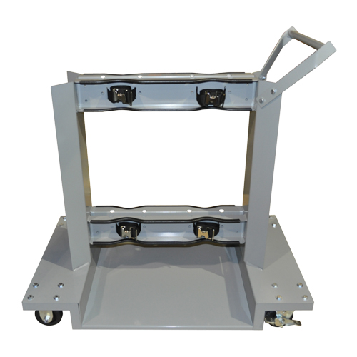 Mobile Cylinder Supports, Polyolefin Wheels, 24" W x 40" L Base, 1600 lbs. St. Lawrence Industrial & Safety Supply