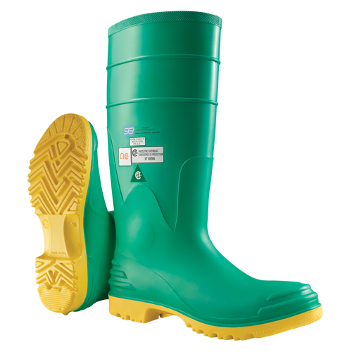 Hazmax&reg; 16" Kneeboot, PVC, Steel Toe, Size 6, Puncture Resistant Sole St. Lawrence Industrial & Safety Supply