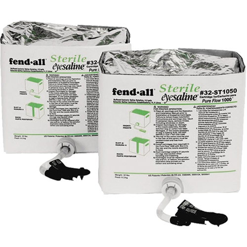 Cartouches de liquide pour poste de douche oculaire Fendall Pure Flow 1000, 1120 oz St. Lawrence Industrial & Safety Supply