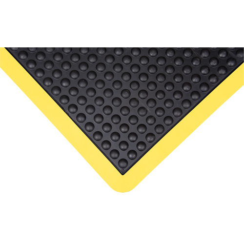 Tapis antifatigue en d&ocirc;me, &agrave; bulles, 2' x 3' x 1/2", Noir, Caoutchouc St. Lawrence Industrial & Safety Supply