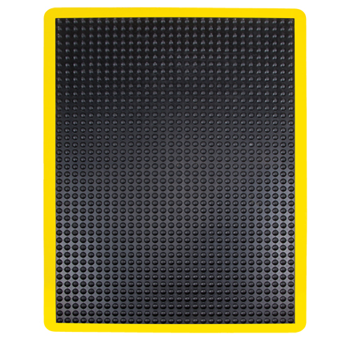 Tapis antifatigue en d&ocirc;me, &agrave; bulles, 2' x 3' x 1/2", Noir, Caoutchouc St. Lawrence Industrial & Safety Supply