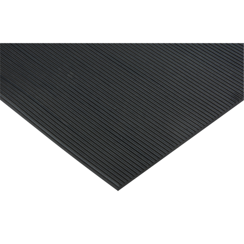 Tapis &agrave; canal &eacute;troit, Couloir, 3' x 12'6" x 1/8", Noir St. Lawrence Industrial & Safety Supply